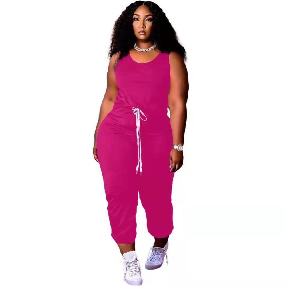 One piece romper pant suit (Black, Blue, Pink) - Picture 4 of 7